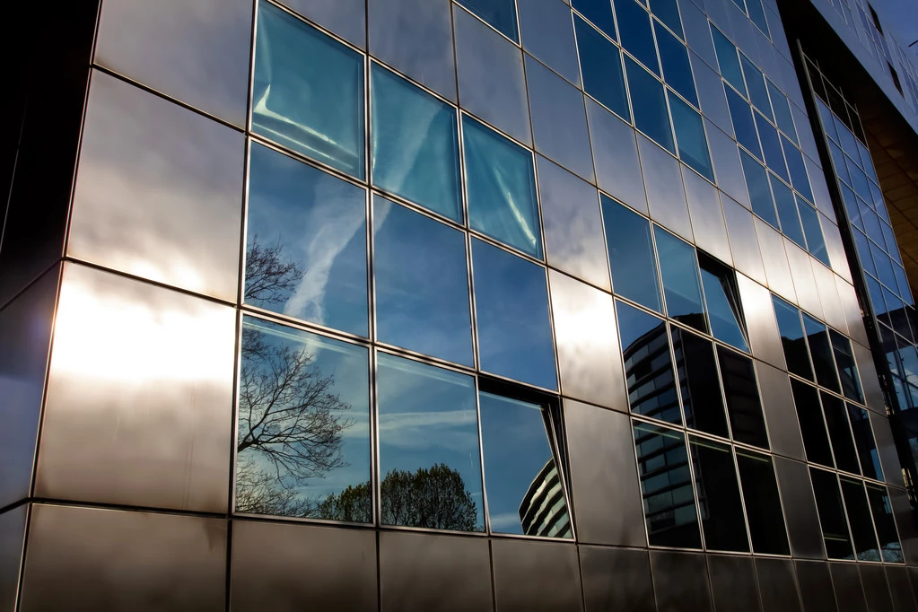 stock-photo-the-reflection-in-modern-metallic